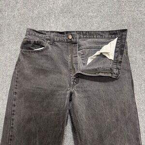 Vintage Levis 505 Jeans Mens 38x34 USA Made Paper Tag Grunge Black 90s Y2K